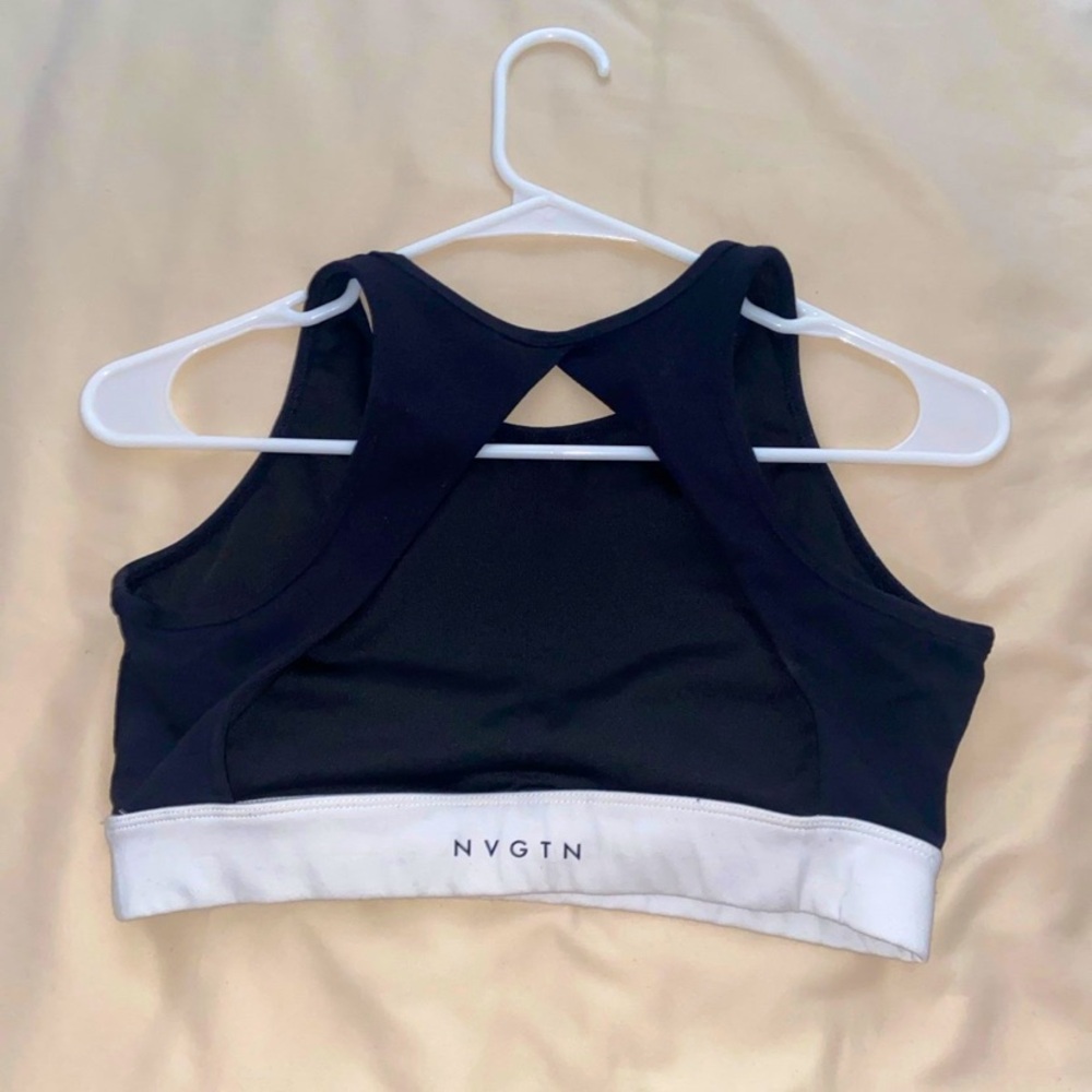 NVGTN open back sports bra top - black